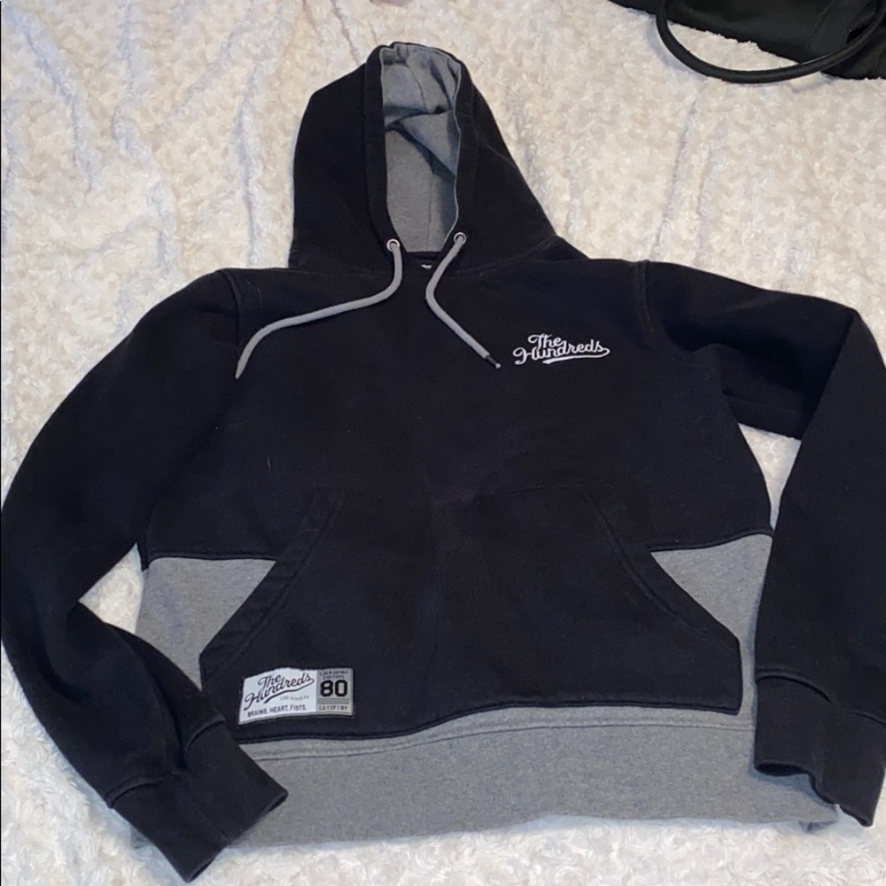 The Hundreds Black and Grey Hoodie